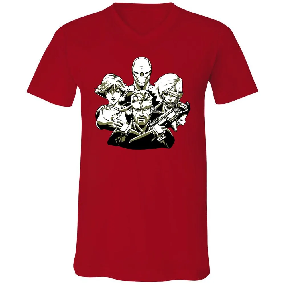 Unisex V-Neck T-Shirt - HHFRMT8S - Red - 3