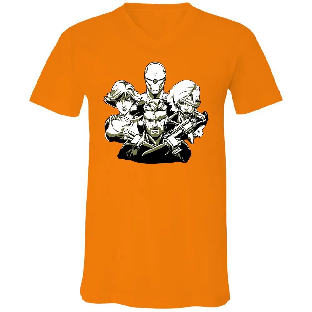Unisex V-Neck T-Shirt - HHFRMT8S - Orange - 11