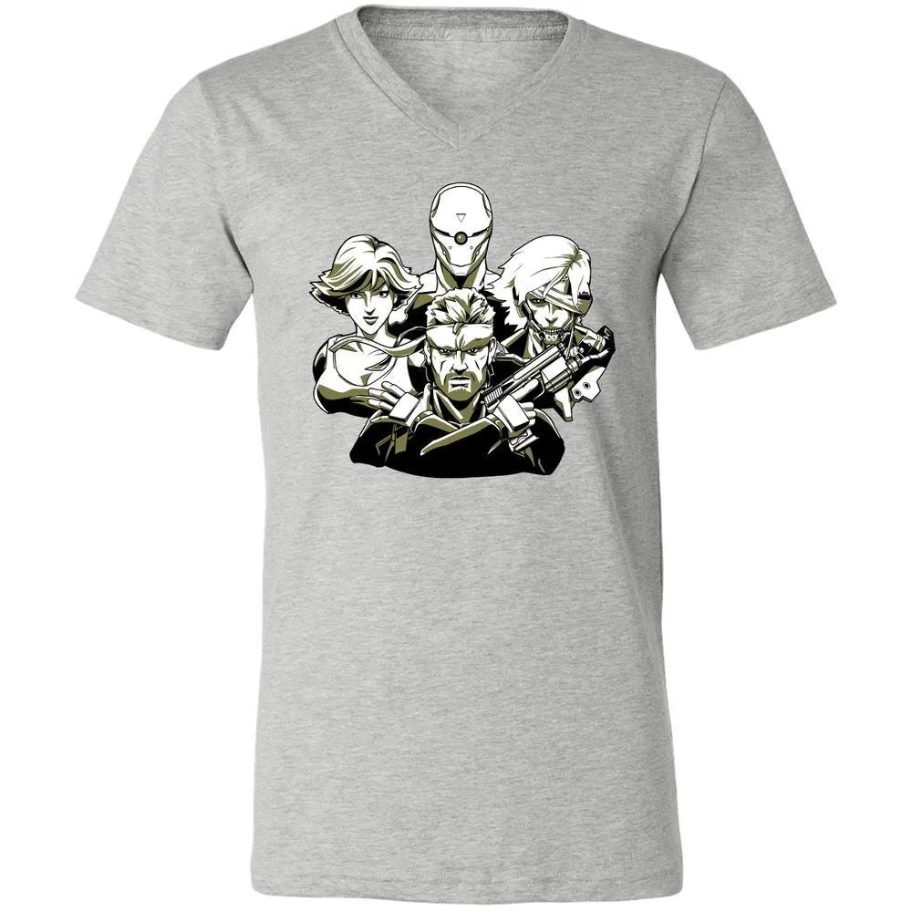 Unisex V-Neck T-Shirt - HHFRMT8S - Athletic Heather - 7