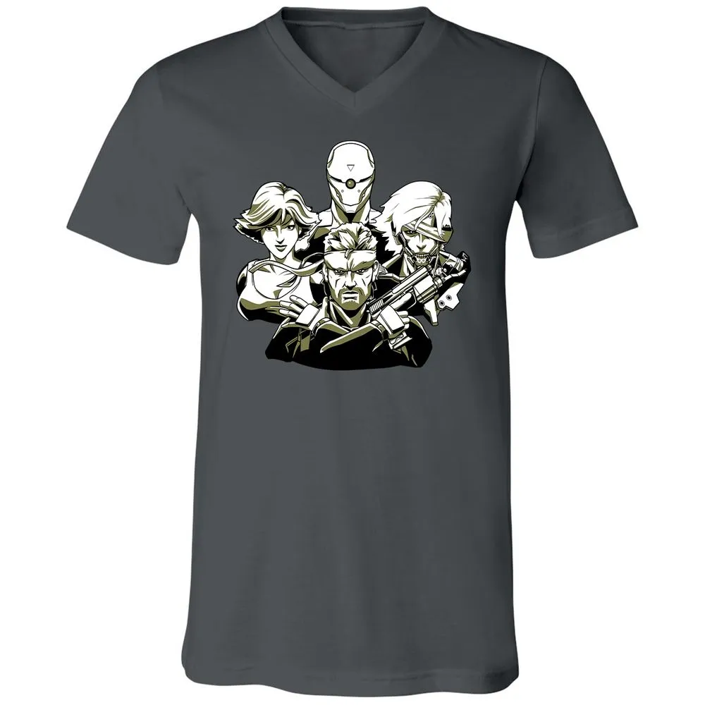 Unisex V-Neck T-Shirt - HHFRMT8S - Asphalt - 12