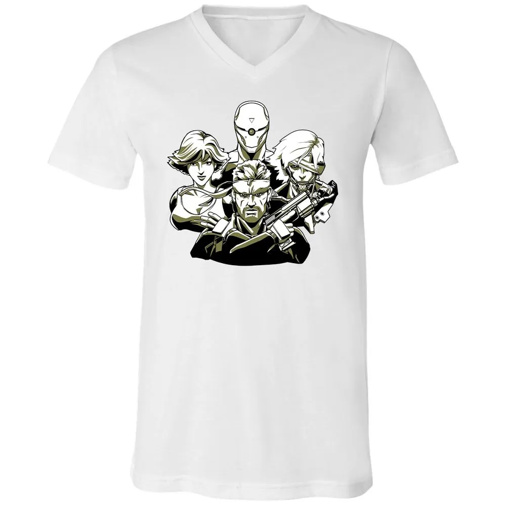 Unisex V-Neck T-Shirt - HHFRMT8S - White - 5