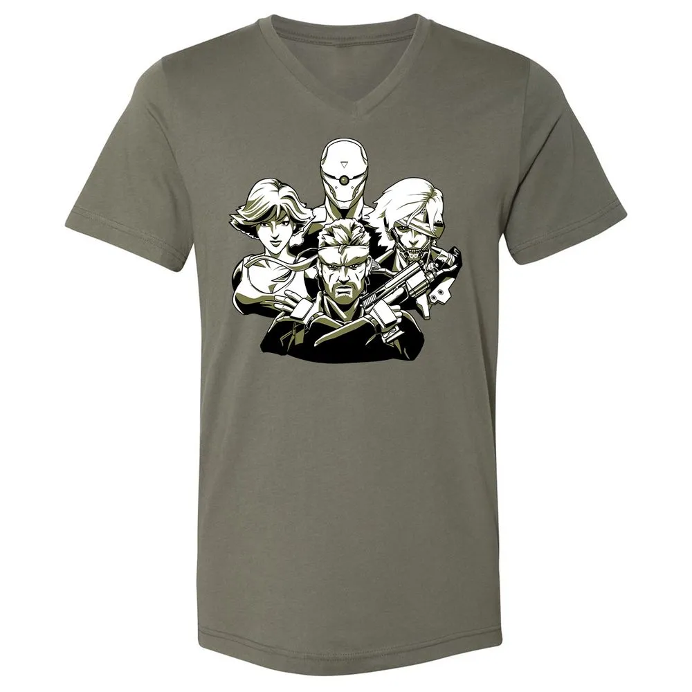Unisex V-Neck T-Shirt - HHFRMT8S - Military Green - 10
