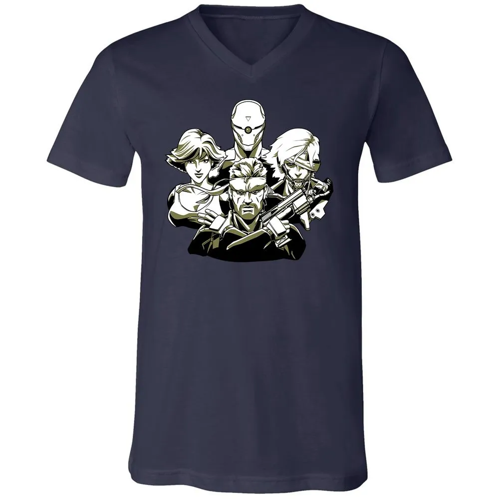 Unisex V-Neck T-Shirt - HHFRMT8S - Navy - 2