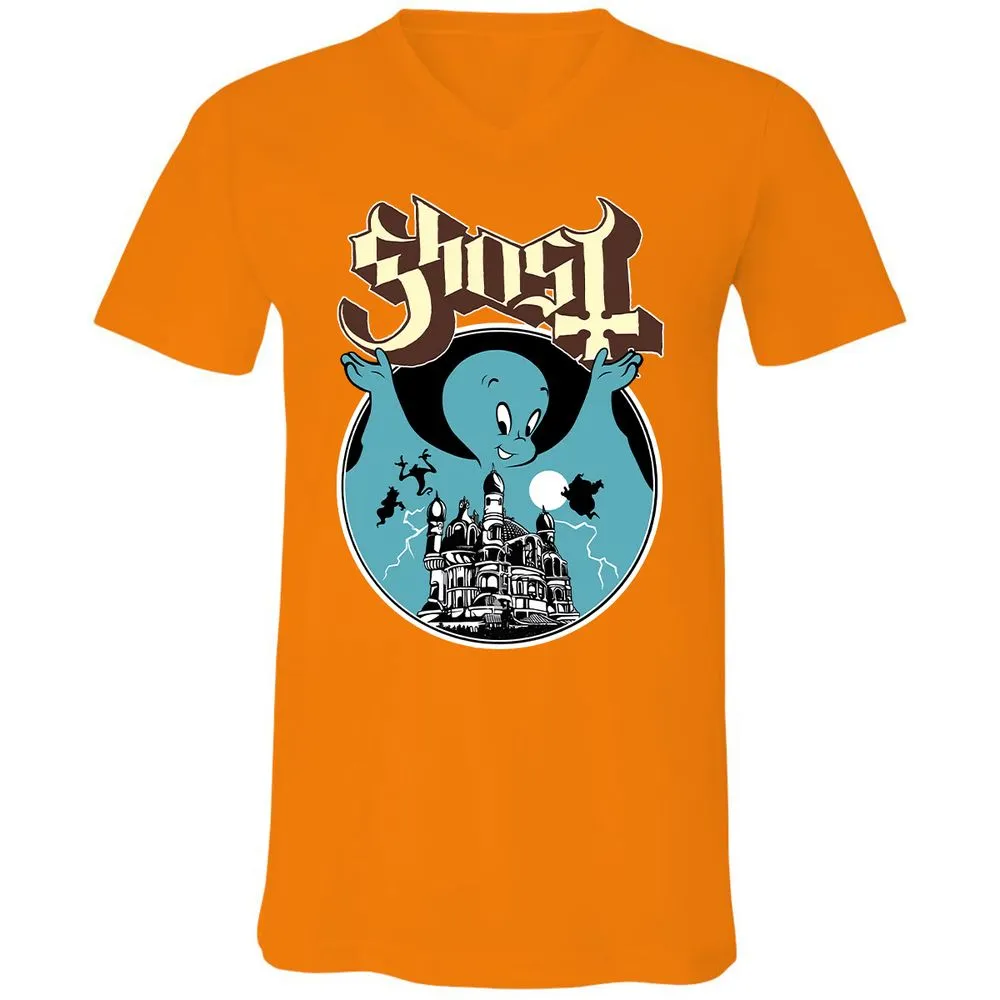 Unisex V-Neck T-Shirt - JWCS5191 - Orange - 11