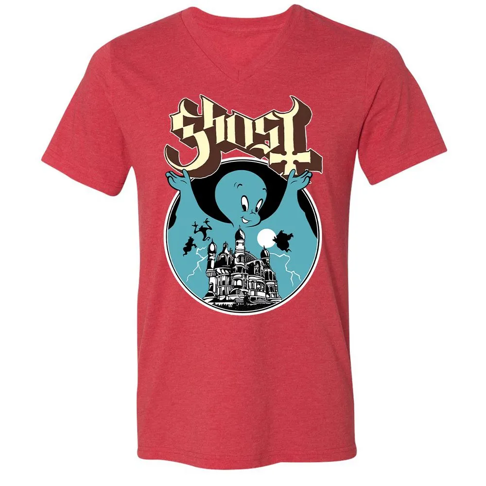 Unisex V-Neck T-Shirt - JWCS5191 - Heather Red - 16