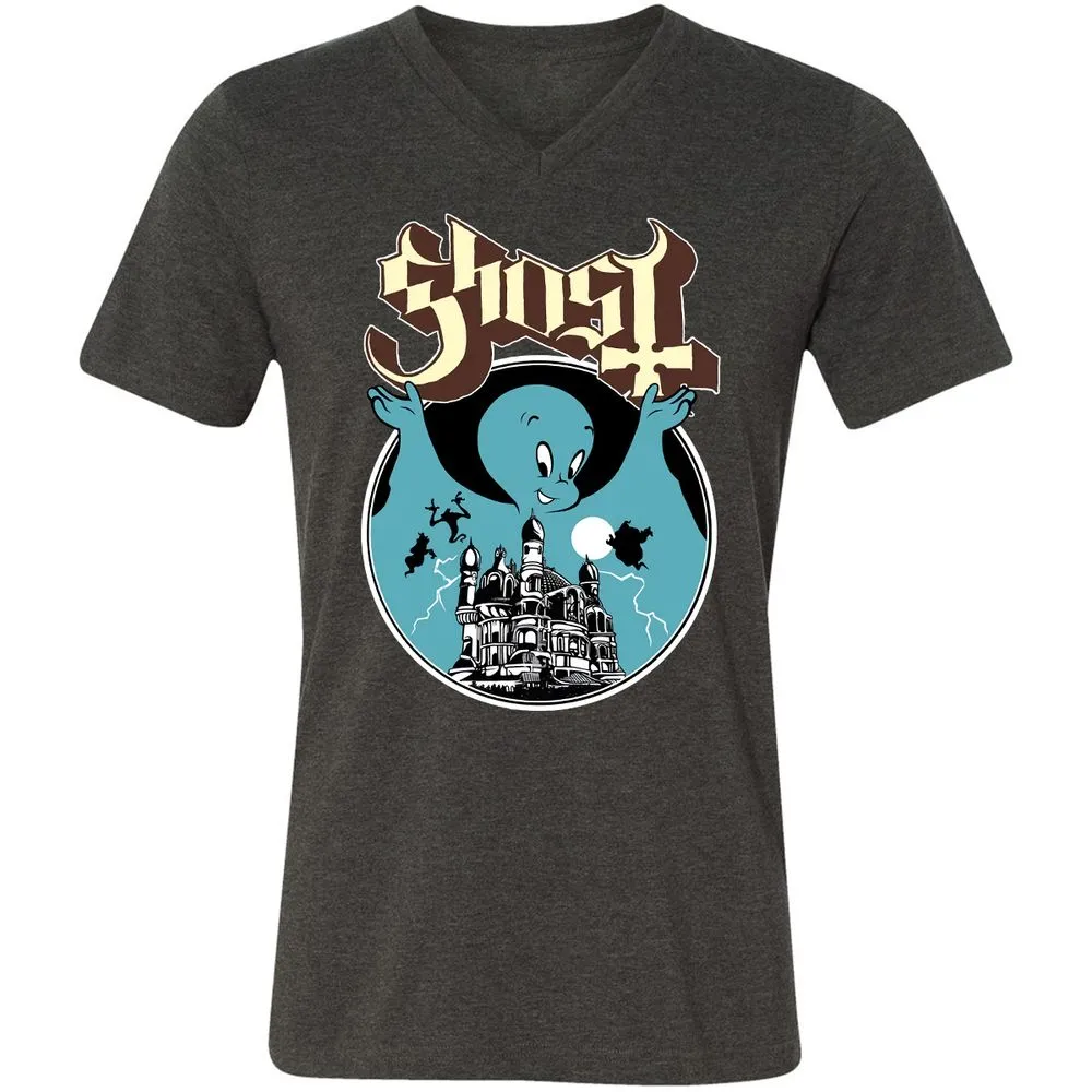 Unisex V-Neck T-Shirt - JWCS5191 - Dark Grey Heather - 8