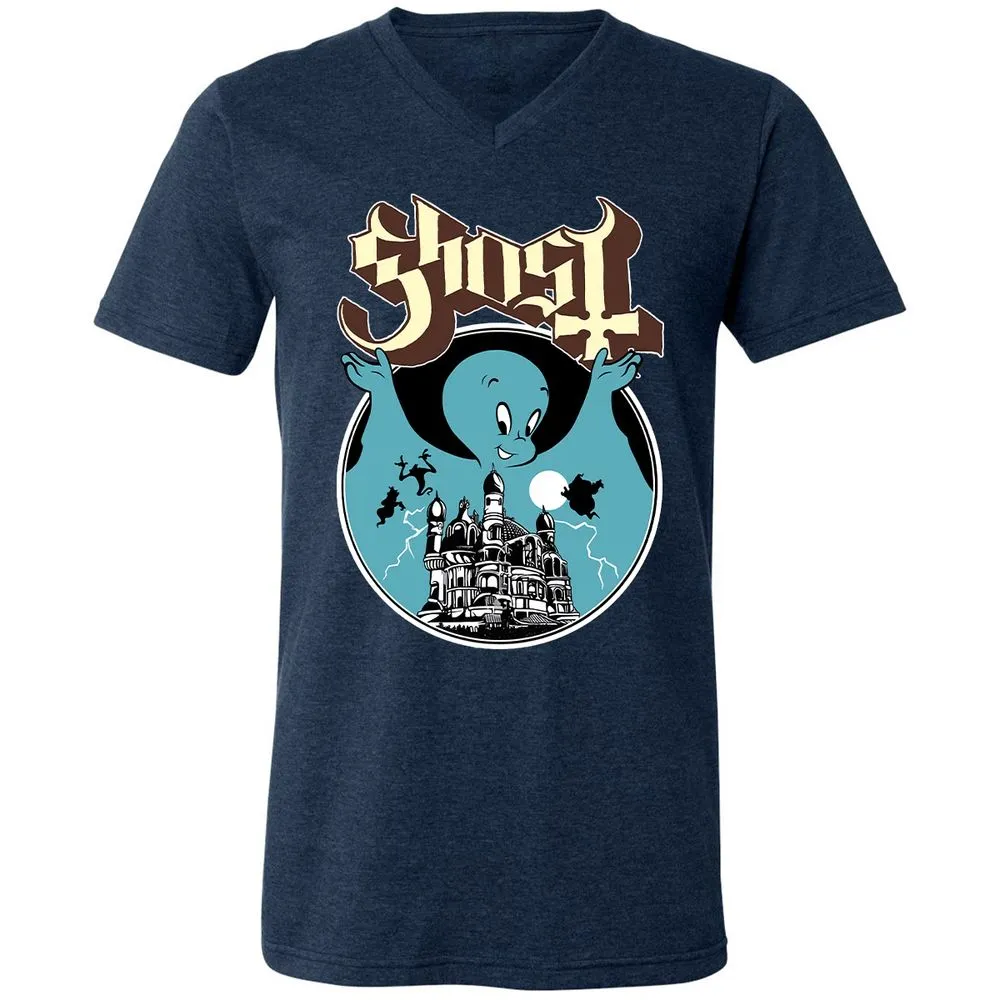 Unisex V-Neck T-Shirt - JWCS5191 - Heather Navy - 15