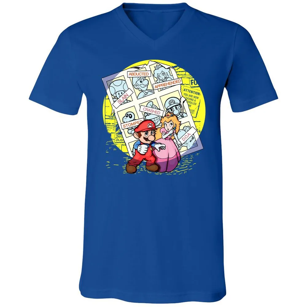Unisex V-Neck T-Shirt - 6A8GYGWW - True Royal - 4
