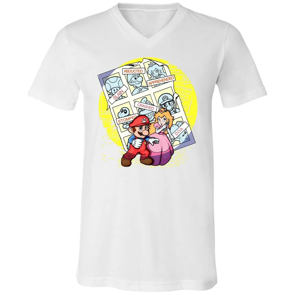 Unisex V-Neck T-Shirt - 6A8GYGWW - White - 5