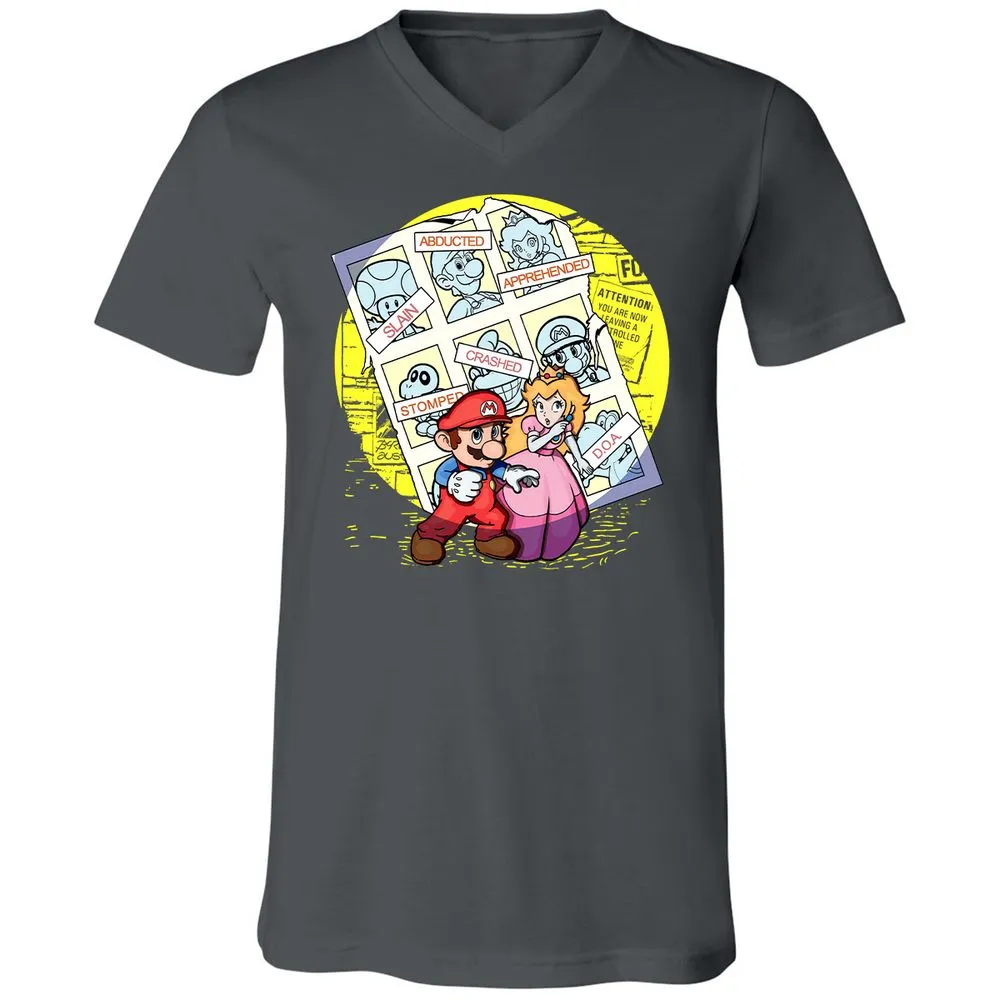 Unisex V-Neck T-Shirt - 6A8GYGWW - Asphalt - 12