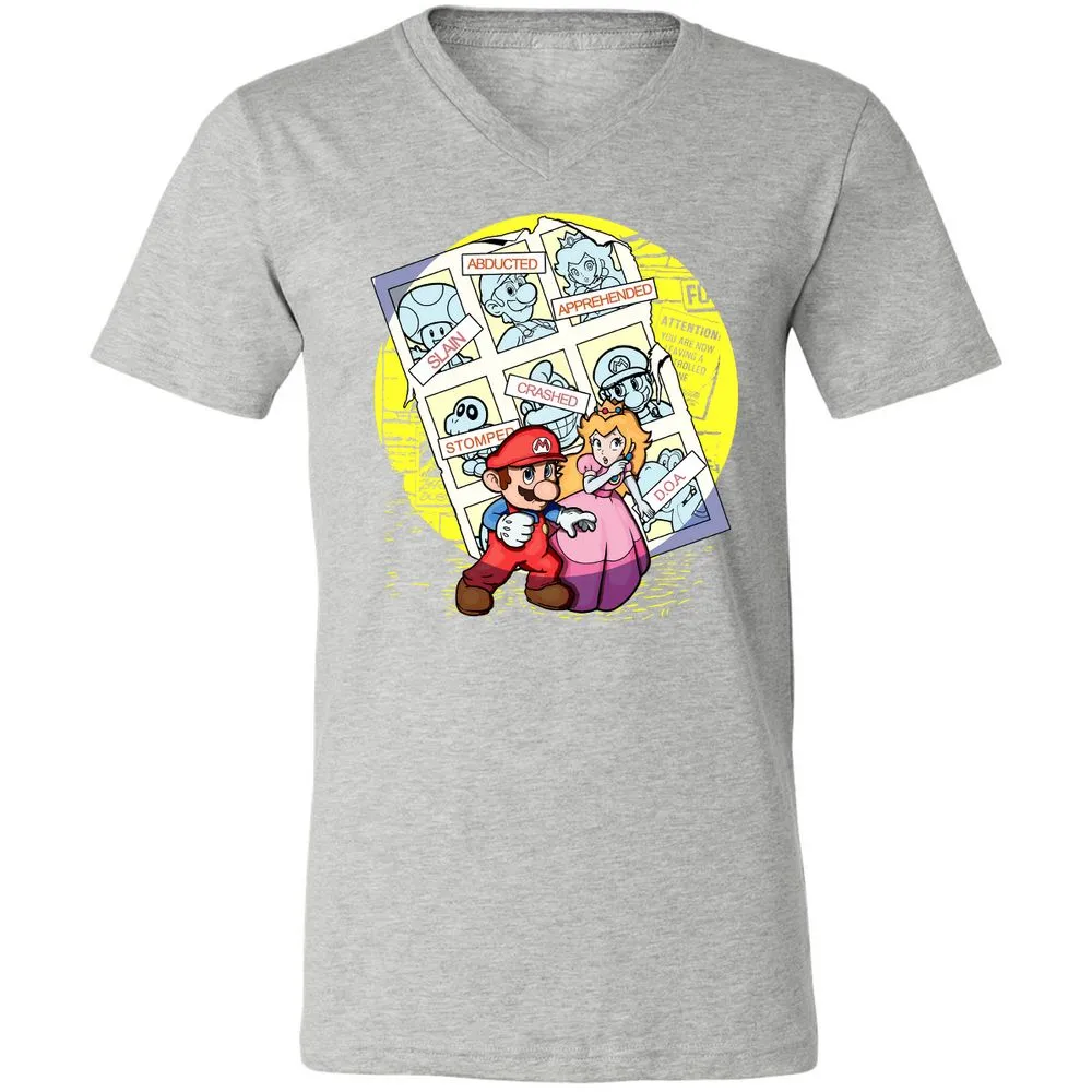 Unisex V-Neck T-Shirt - 6A8GYGWW - Athletic Heather - 7