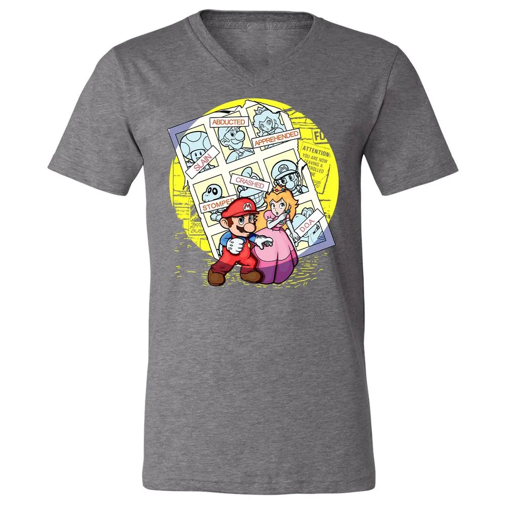 Unisex V-Neck T-Shirt - 6A8GYGWW - Deep Heather - 13