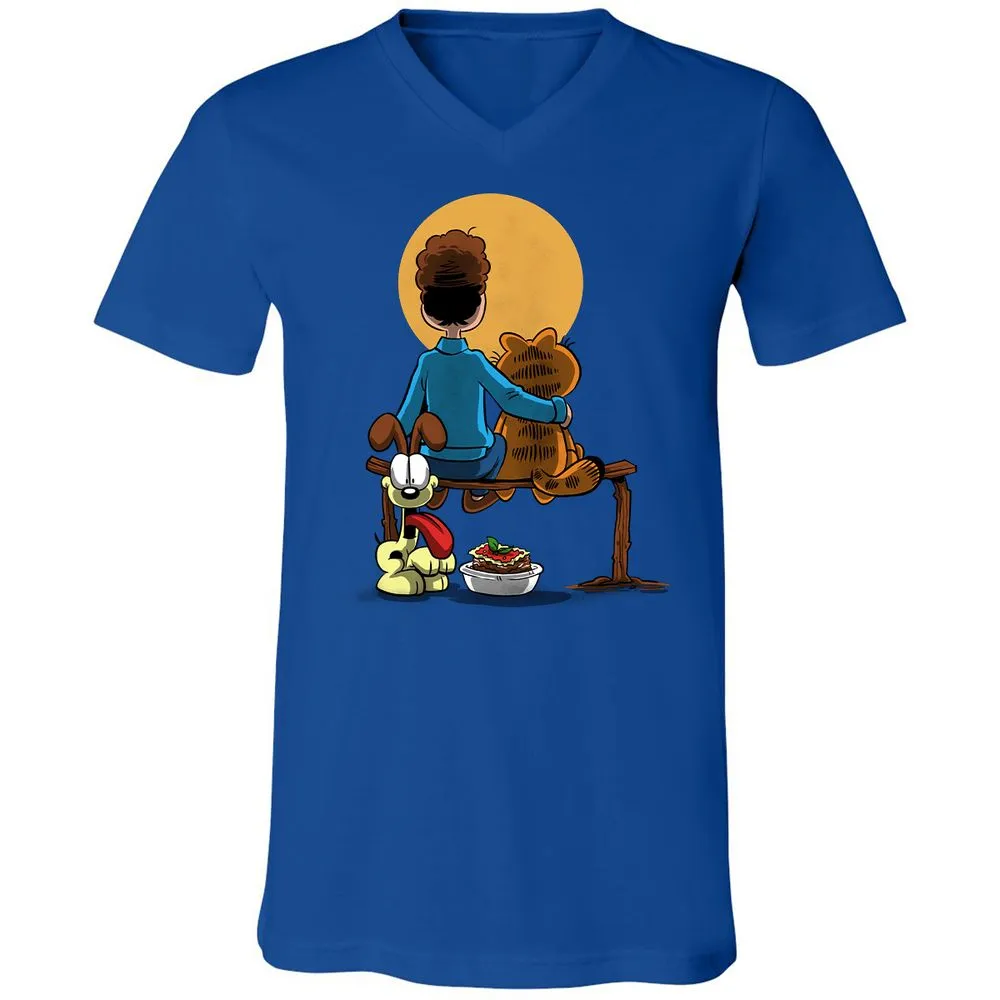 Unisex V-Neck T-Shirt - KMCM6XC1 - True Royal - 4