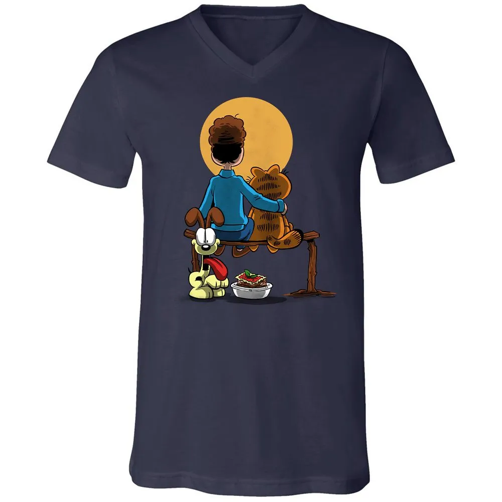 Unisex V-Neck T-Shirt - KMCM6XC1 - Navy - 2