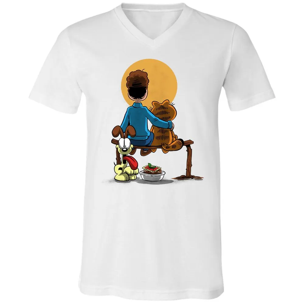 Unisex V-Neck T-Shirt - KMCM6XC1 - White - 5