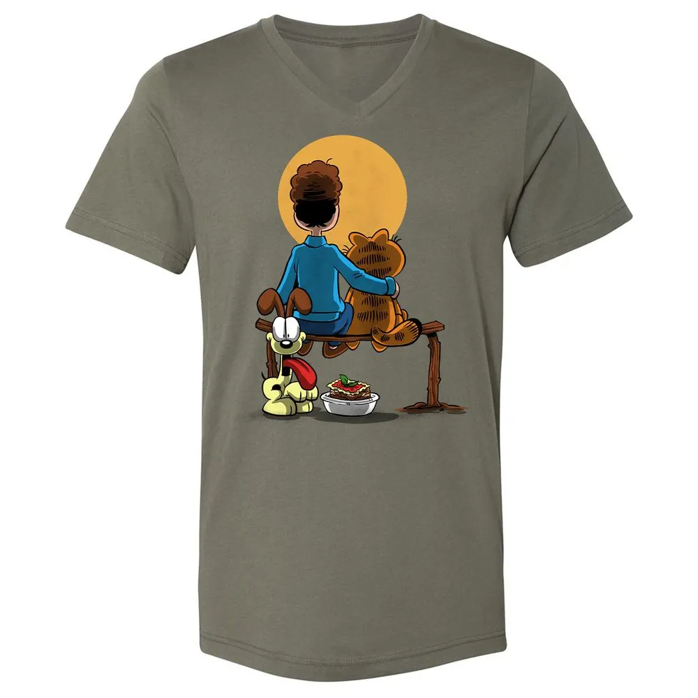 Unisex V-Neck T-Shirt - KMCM6XC1 - Military Green - 10
