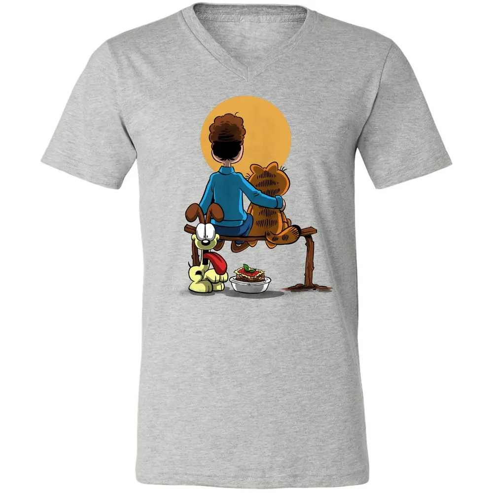 Unisex V-Neck T-Shirt - KMCM6XC1 - Athletic Heather - 7