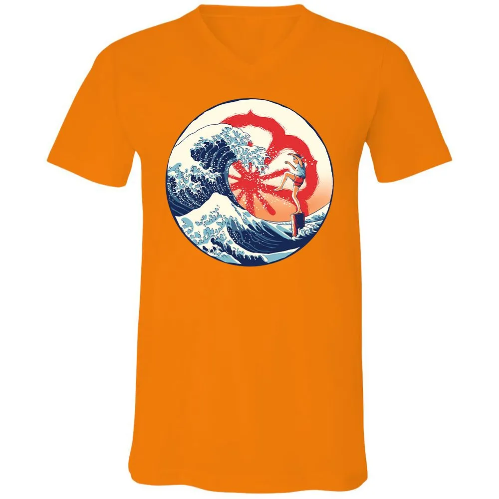 Unisex V-Neck T-Shirt - PVS1CKSG - Orange - 11