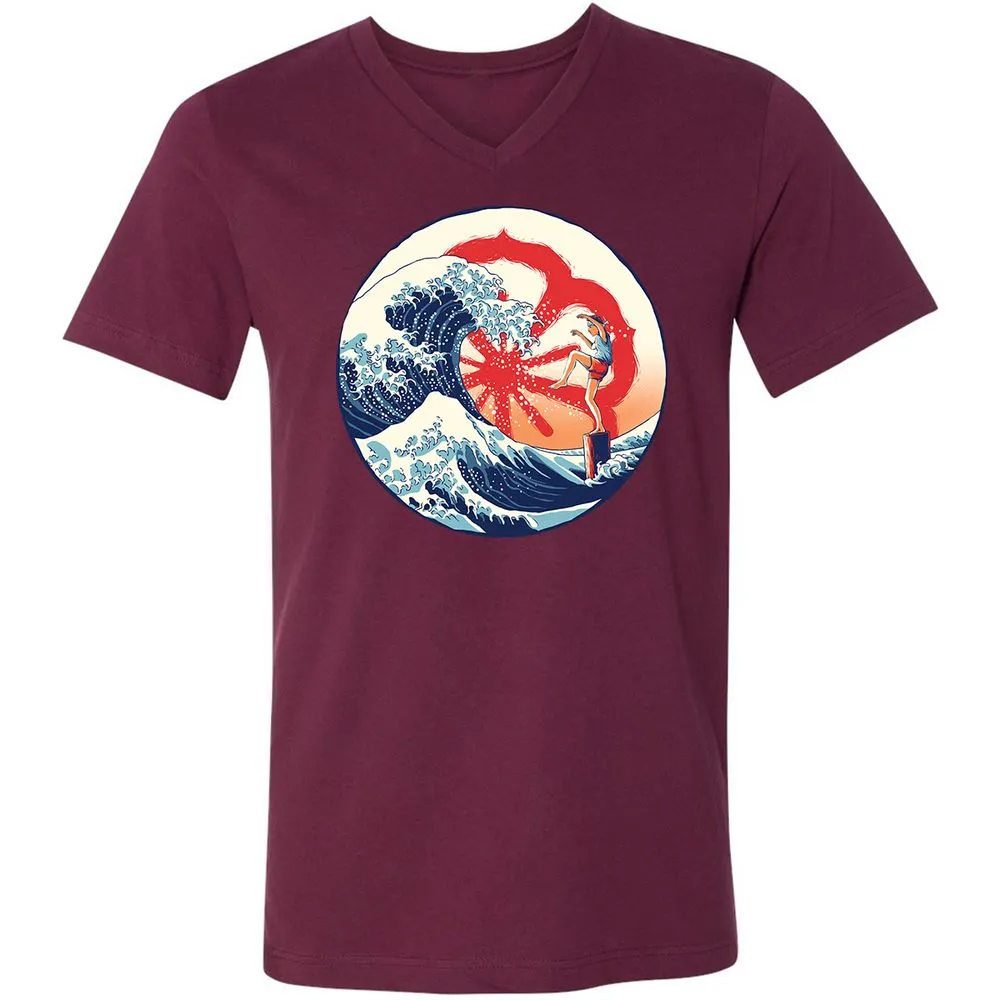 Unisex V-Neck T-Shirt - PVS1CKSG - Maroon - 6