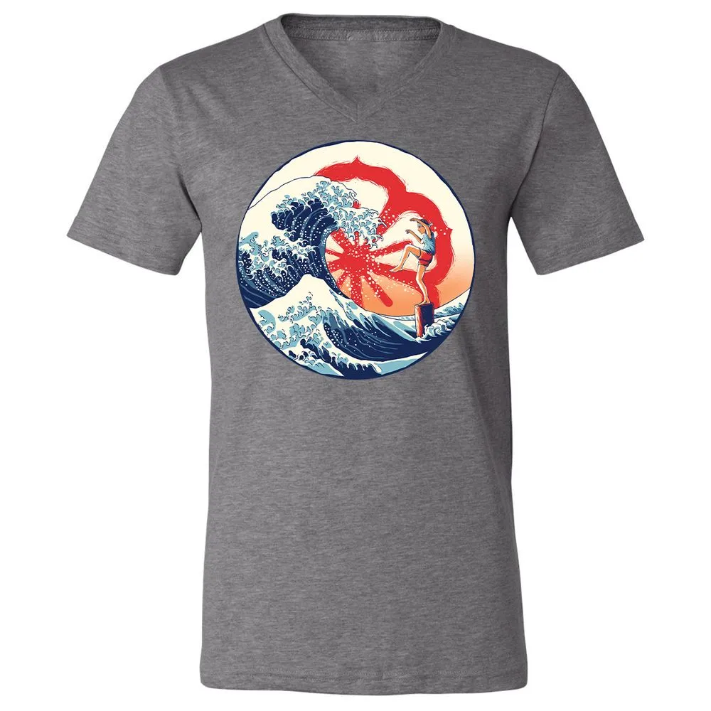 Unisex V-Neck T-Shirt - PVS1CKSG - Deep Heather - 13