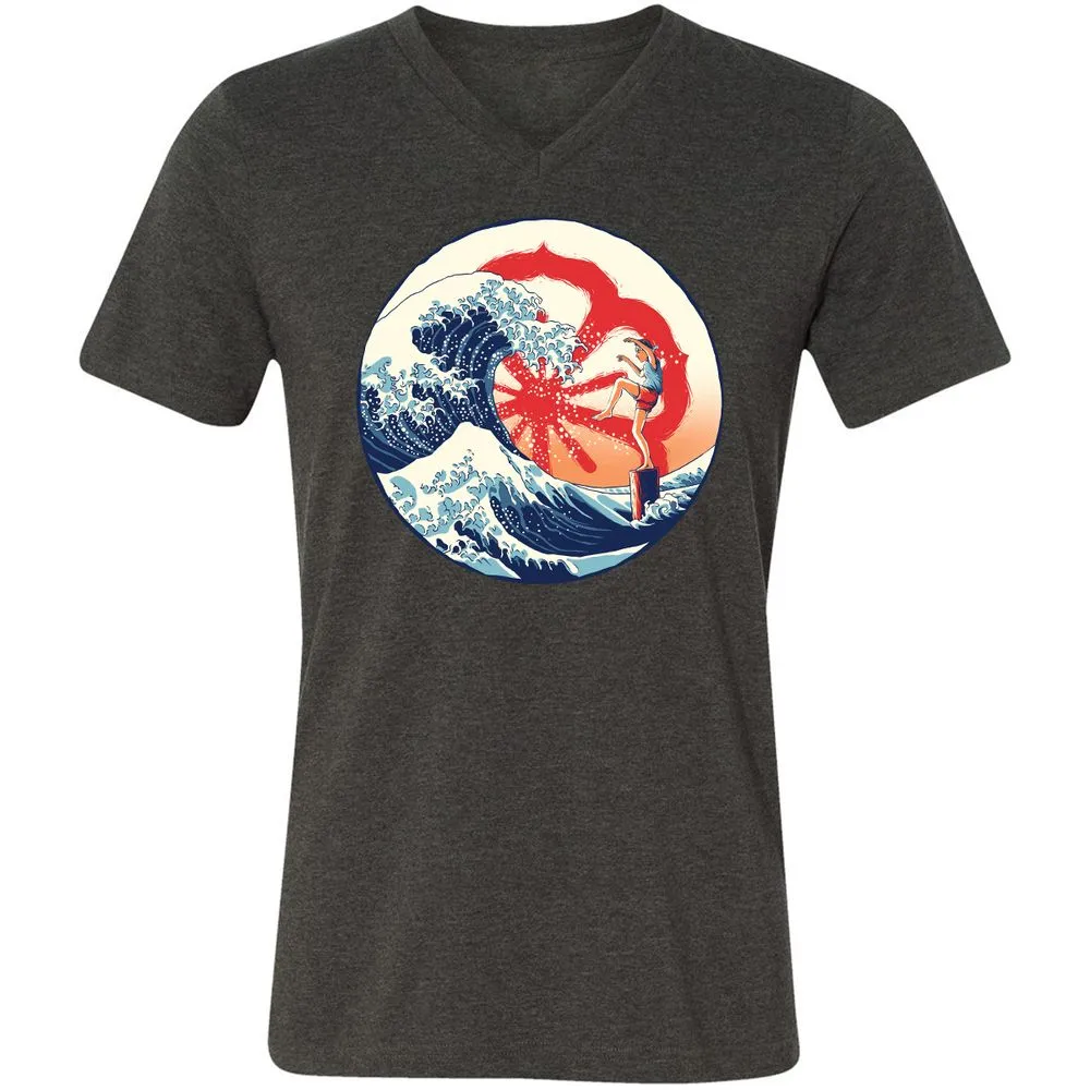 Unisex V-Neck T-Shirt - PVS1CKSG - Dark Grey Heather - 8