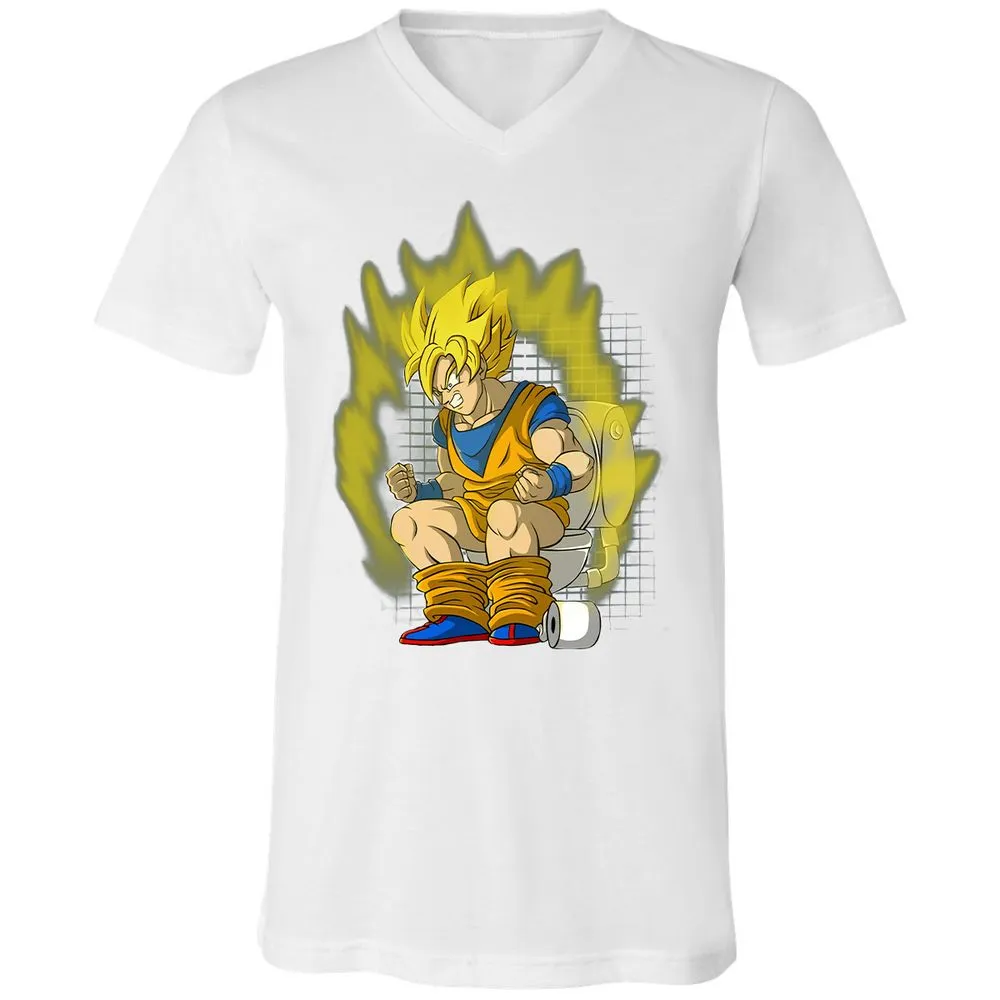Unisex V-Neck T-Shirt - Q4XLKLCC - White - 5