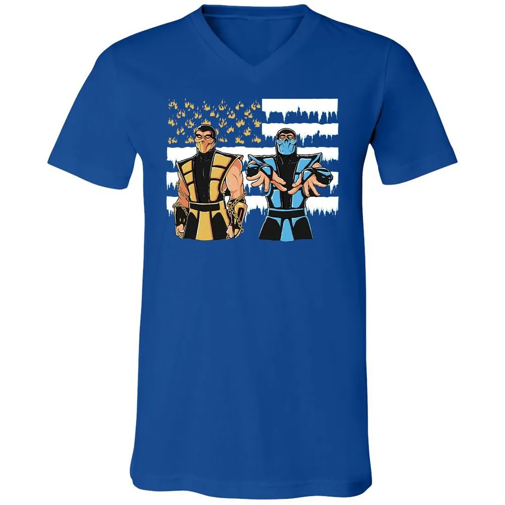 Unisex V-Neck T-Shirt - 7Y214UWY - True Royal - 4