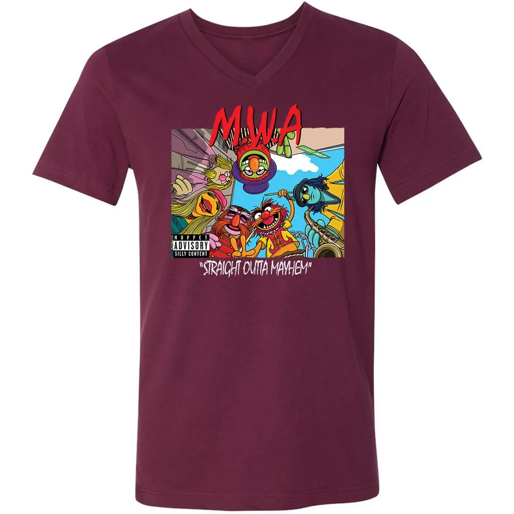 Unisex V-Neck T-Shirt - ARF284MN - Maroon - 6