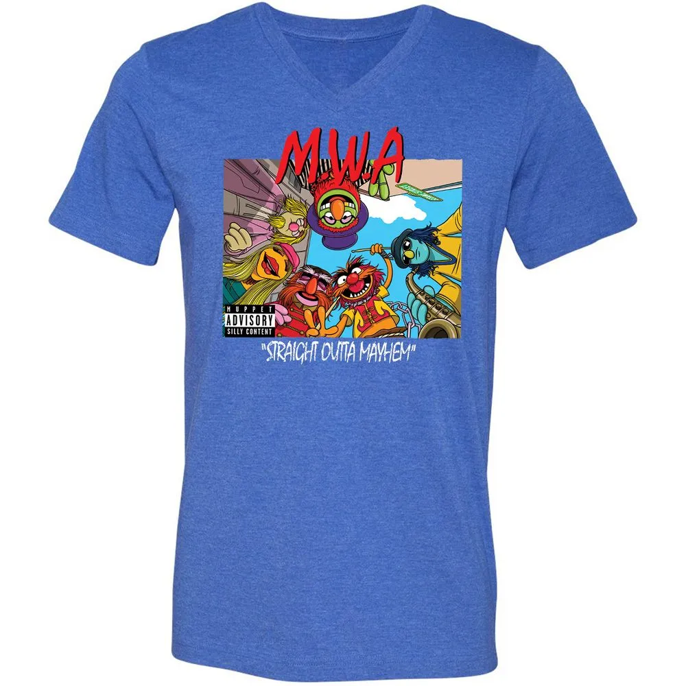 Unisex V-Neck T-Shirt - ARF284MN - Heather True Royal - 14