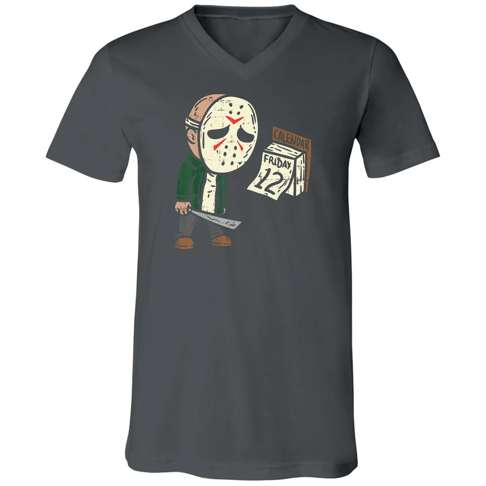 Unisex V-Neck T-Shirt - W1U9XN6D - Asphalt - 12