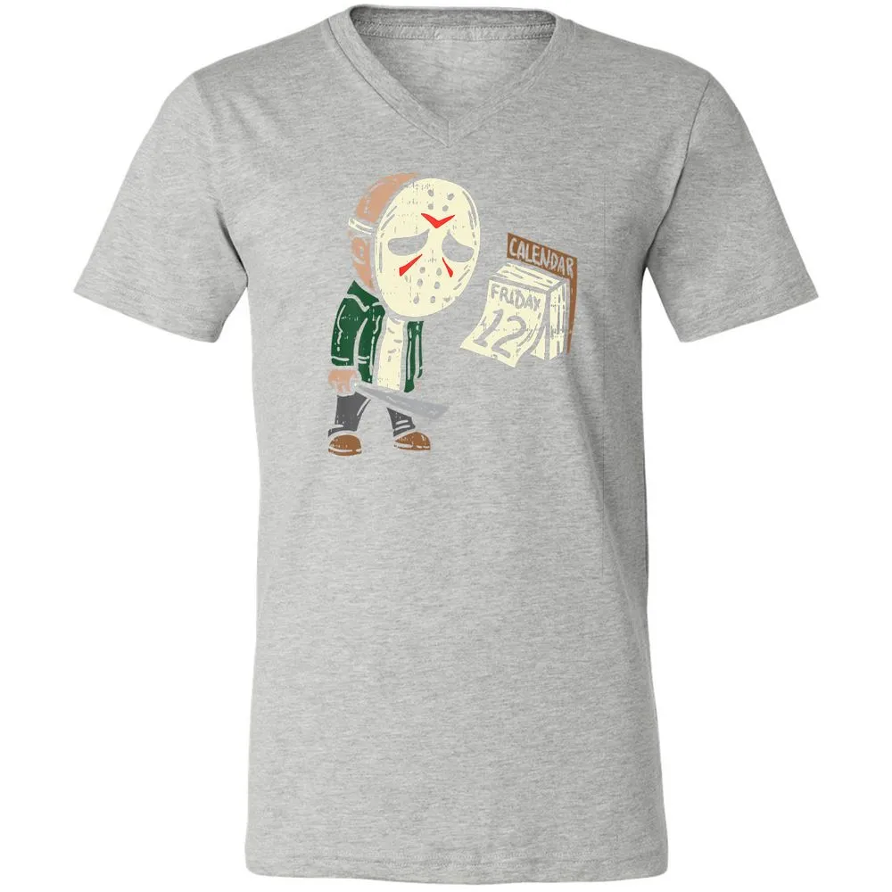 Unisex V-Neck T-Shirt - W1U9XN6D - Athletic Heather - 7