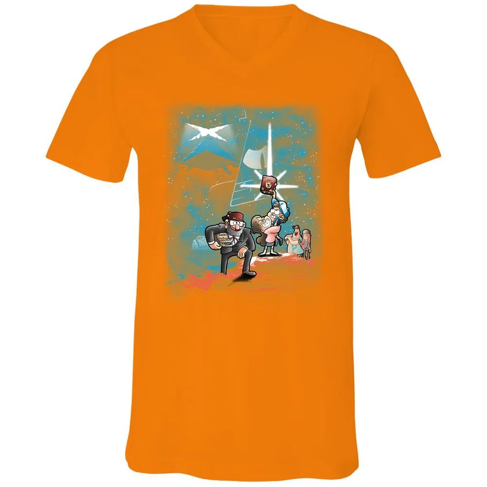 Unisex V-Neck T-Shirt - AZNLLPL2 - Orange - 11