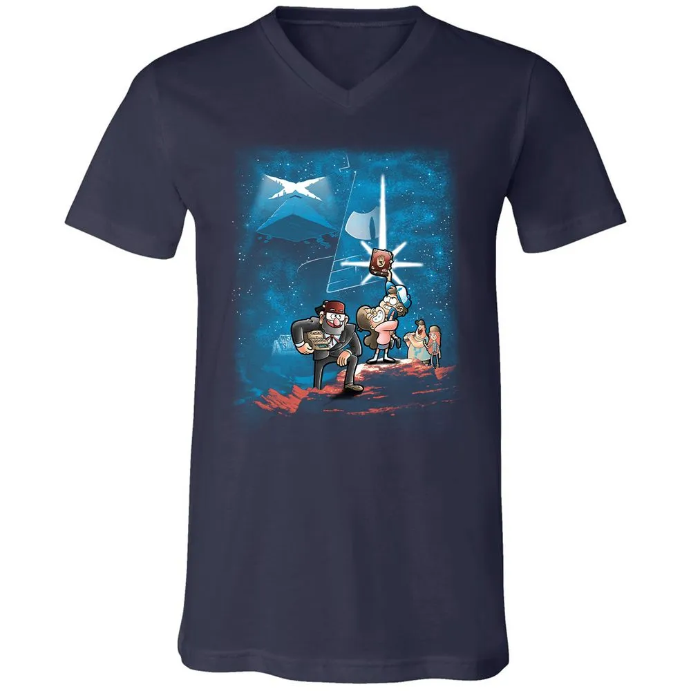 Unisex V-Neck T-Shirt - AZNLLPL2 - Navy - 2