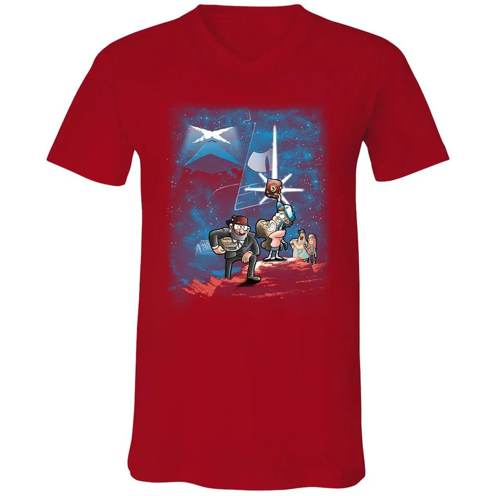 Unisex V-Neck T-Shirt - AZNLLPL2 - Red - 3