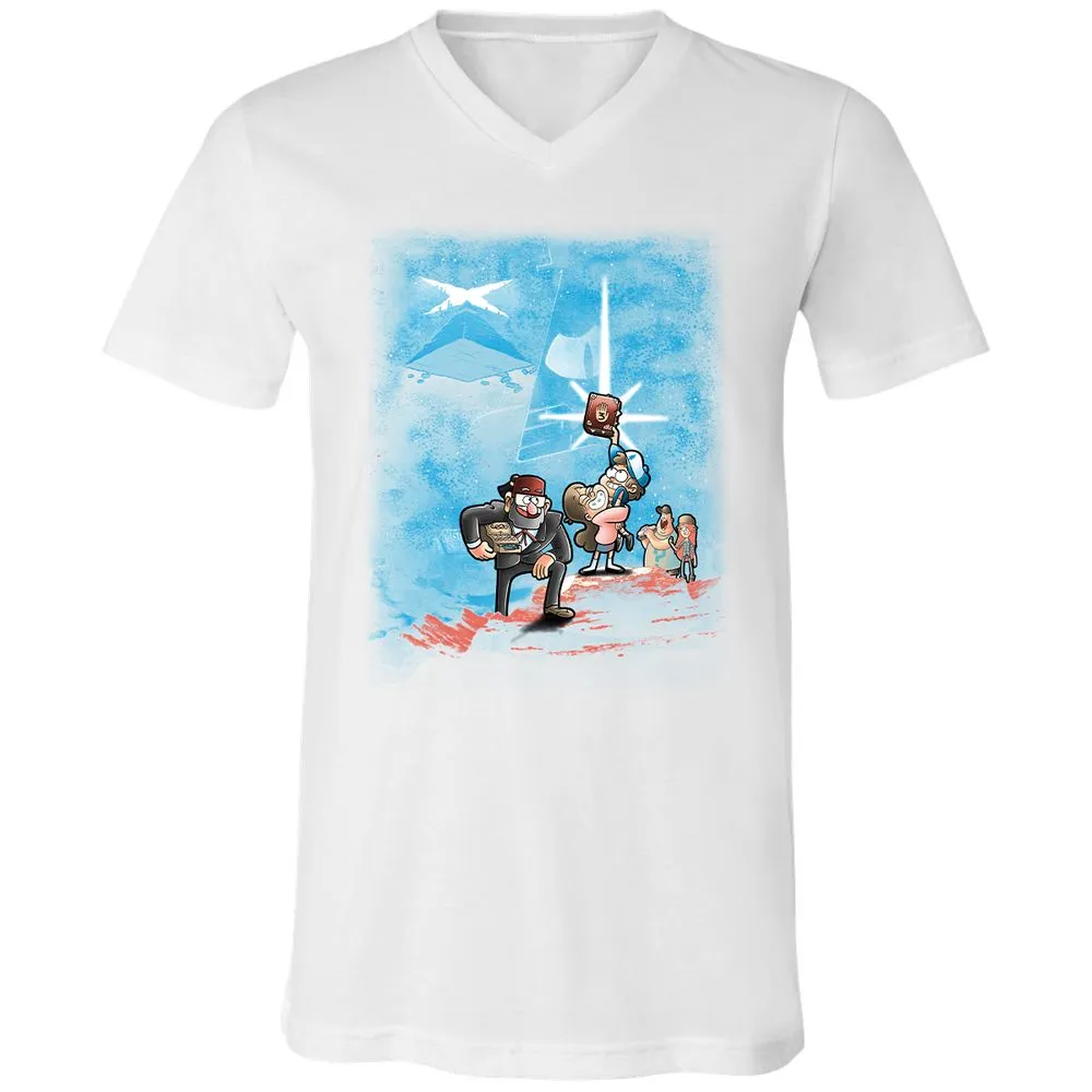 Unisex V-Neck T-Shirt - AZNLLPL2 - White - 5
