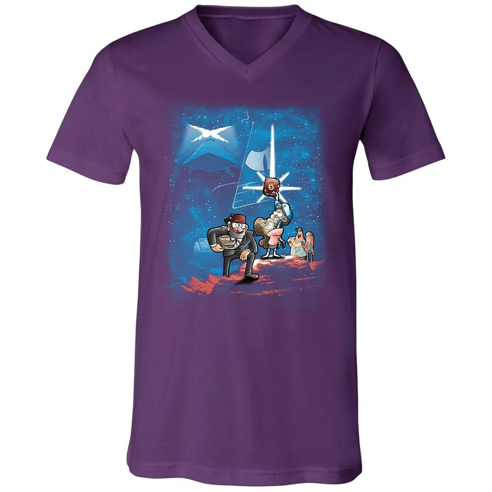 Unisex V-Neck T-Shirt - AZNLLPL2 - Team Purple - 9