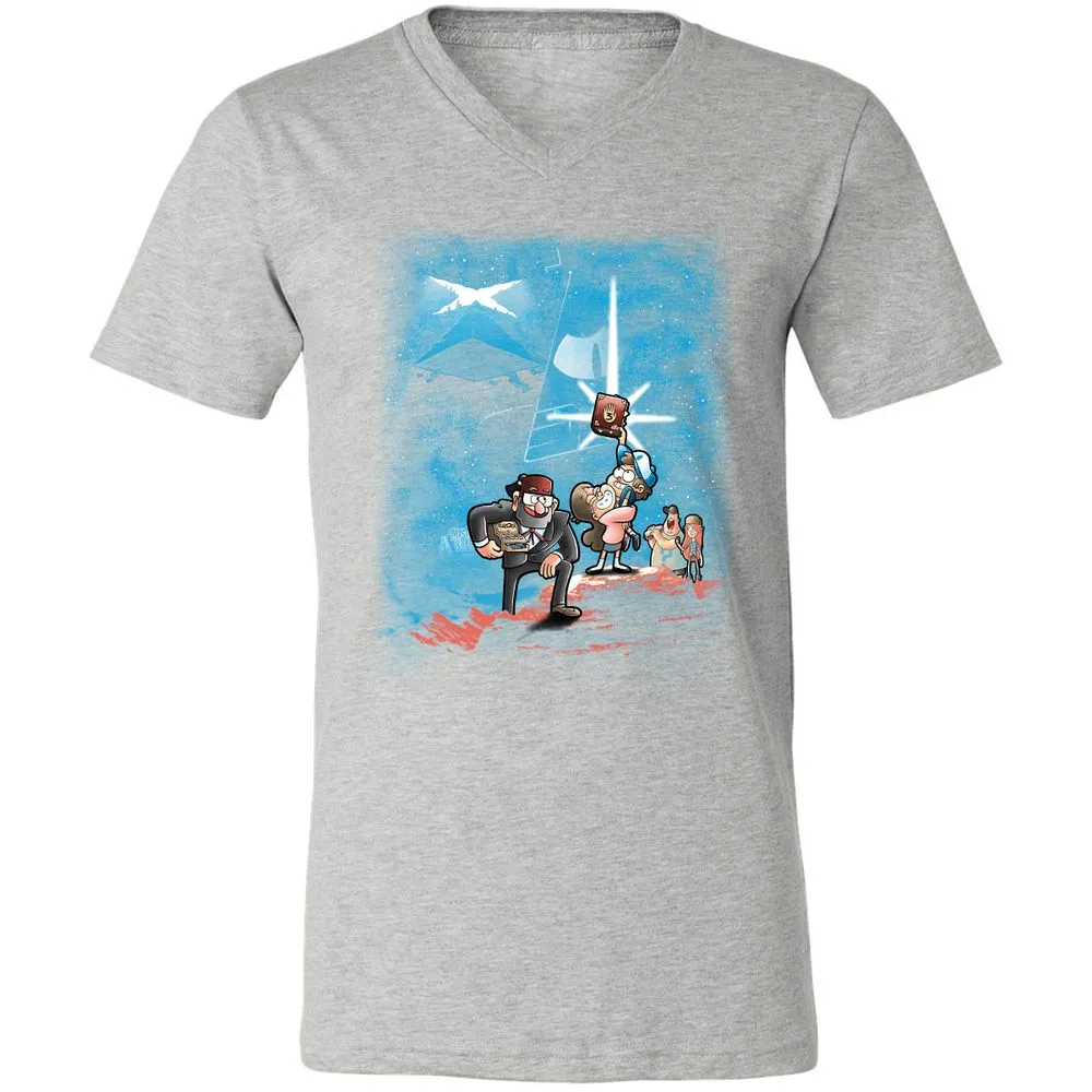 Unisex V-Neck T-Shirt - AZNLLPL2 - Athletic Heather - 7