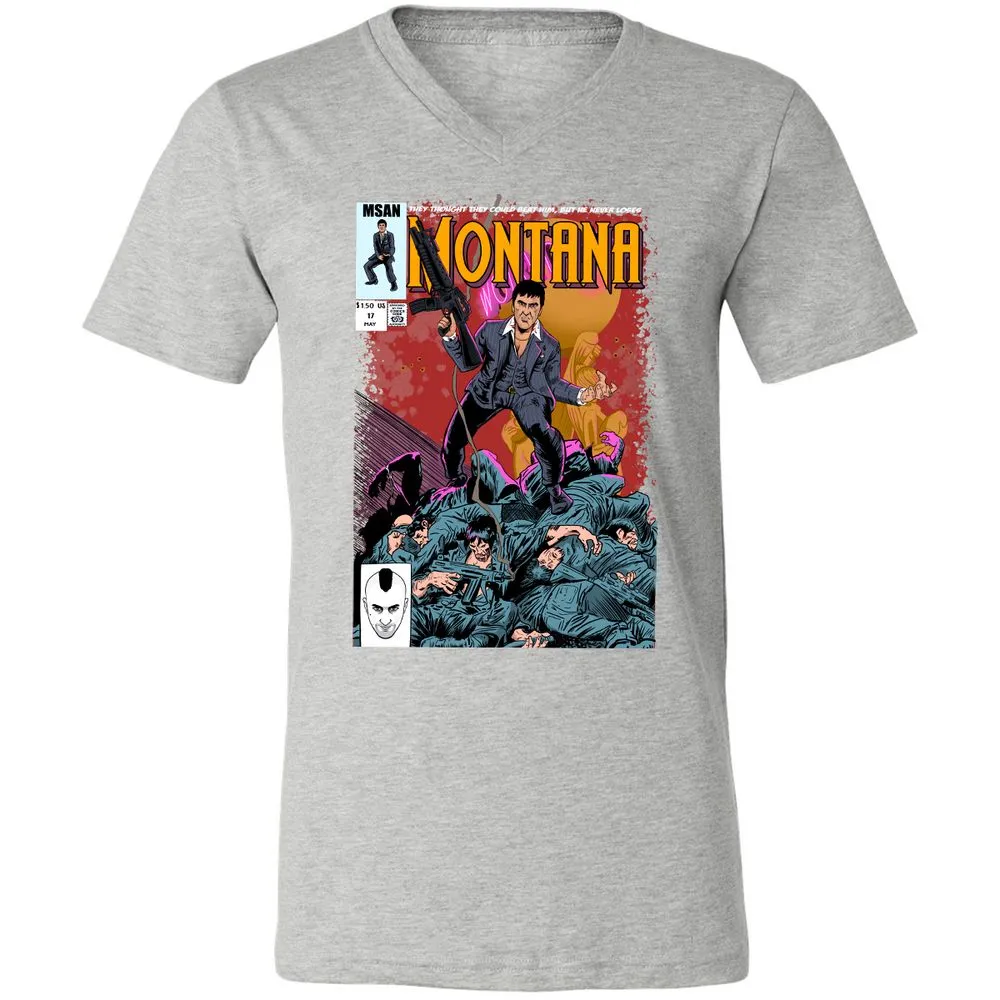 Unisex V-Neck T-Shirt - KUSH6U3S - Athletic Heather - 7