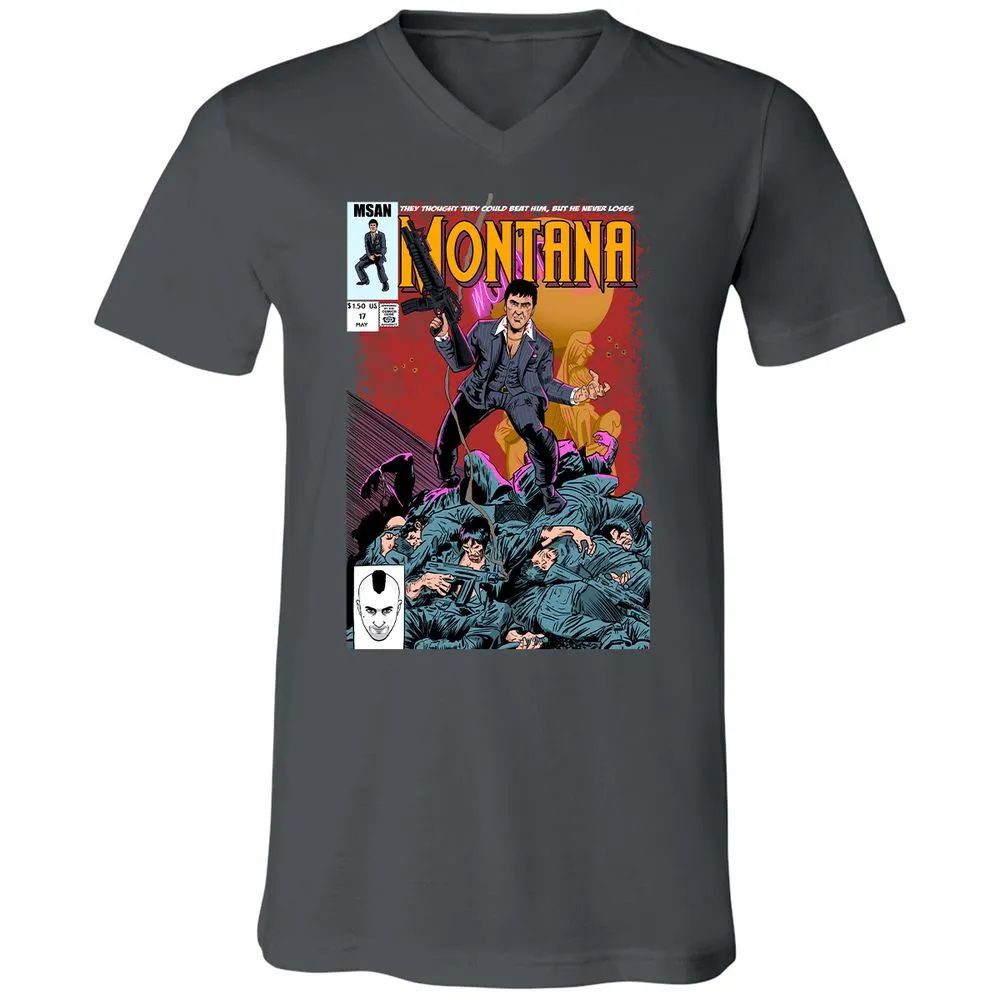 Unisex V-Neck T-Shirt - KUSH6U3S - Asphalt - 12
