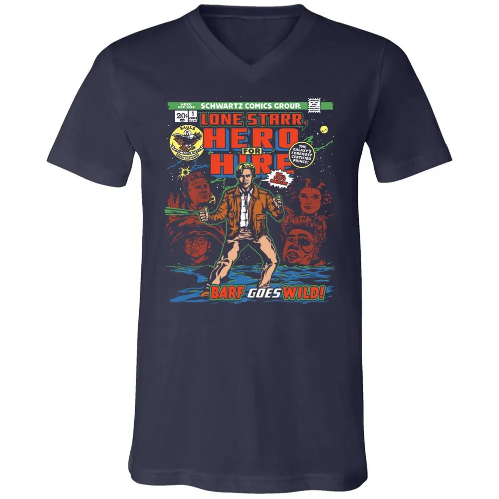 Unisex V-Neck T-Shirt - G9DLJXX4 - Navy - 2