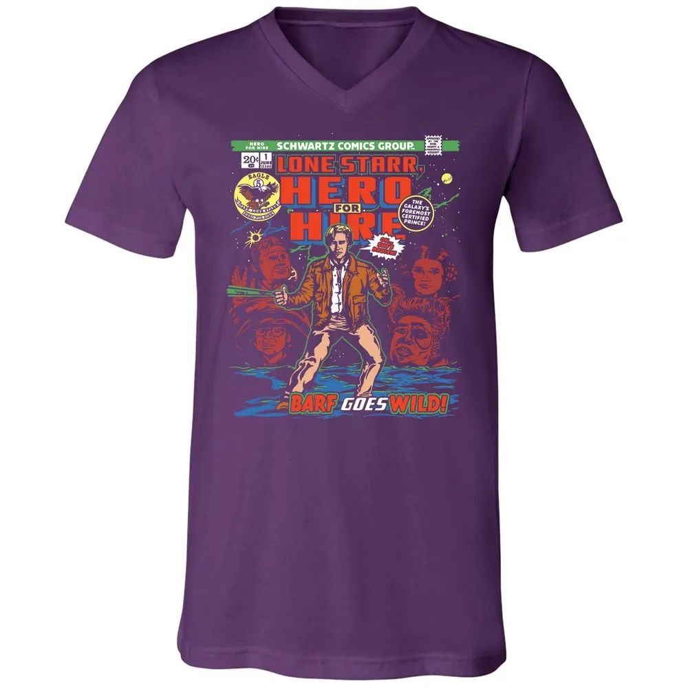 Unisex V-Neck T-Shirt - G9DLJXX4 - Team Purple - 9