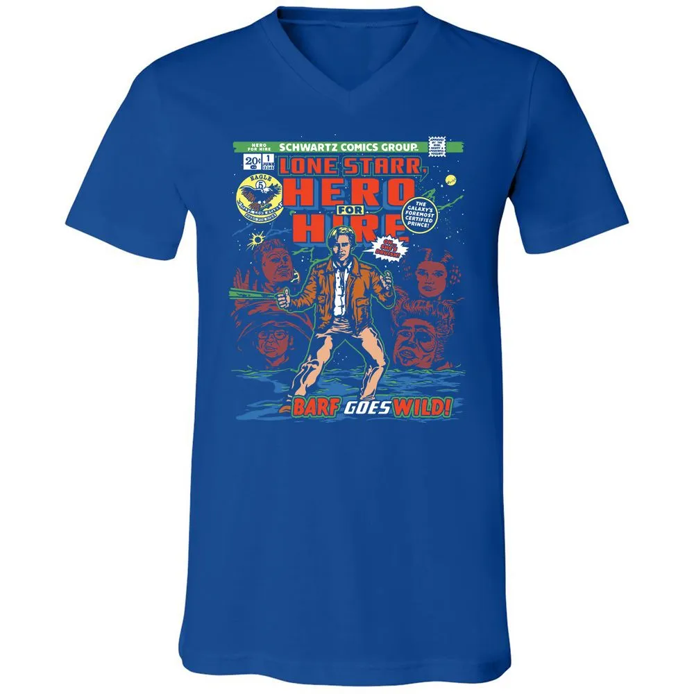Unisex V-Neck T-Shirt - G9DLJXX4 - True Royal - 4