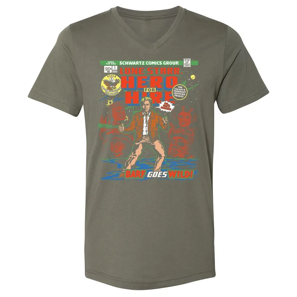 Unisex V-Neck T-Shirt - G9DLJXX4 - Military Green - 10