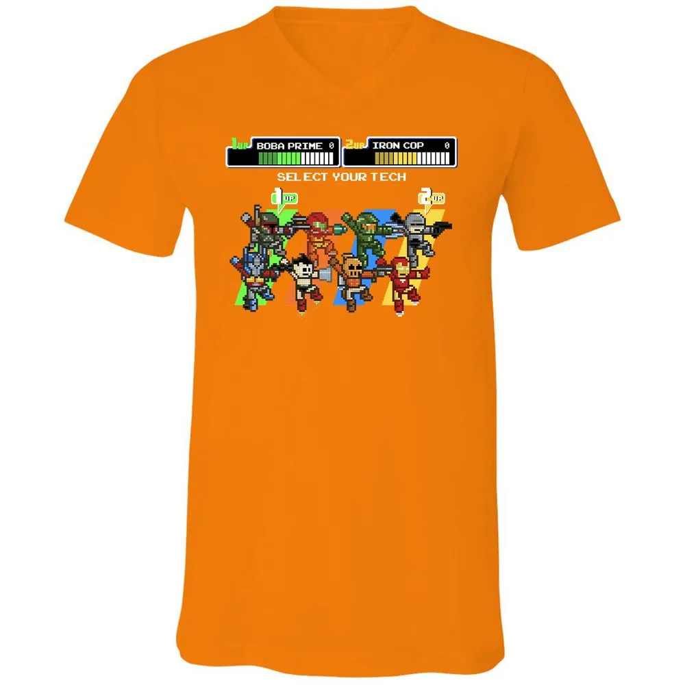 Unisex V-Neck T-Shirt - THQV8UVU - Orange - 11
