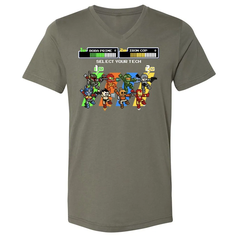 Unisex V-Neck T-Shirt - THQV8UVU - Military Green - 10