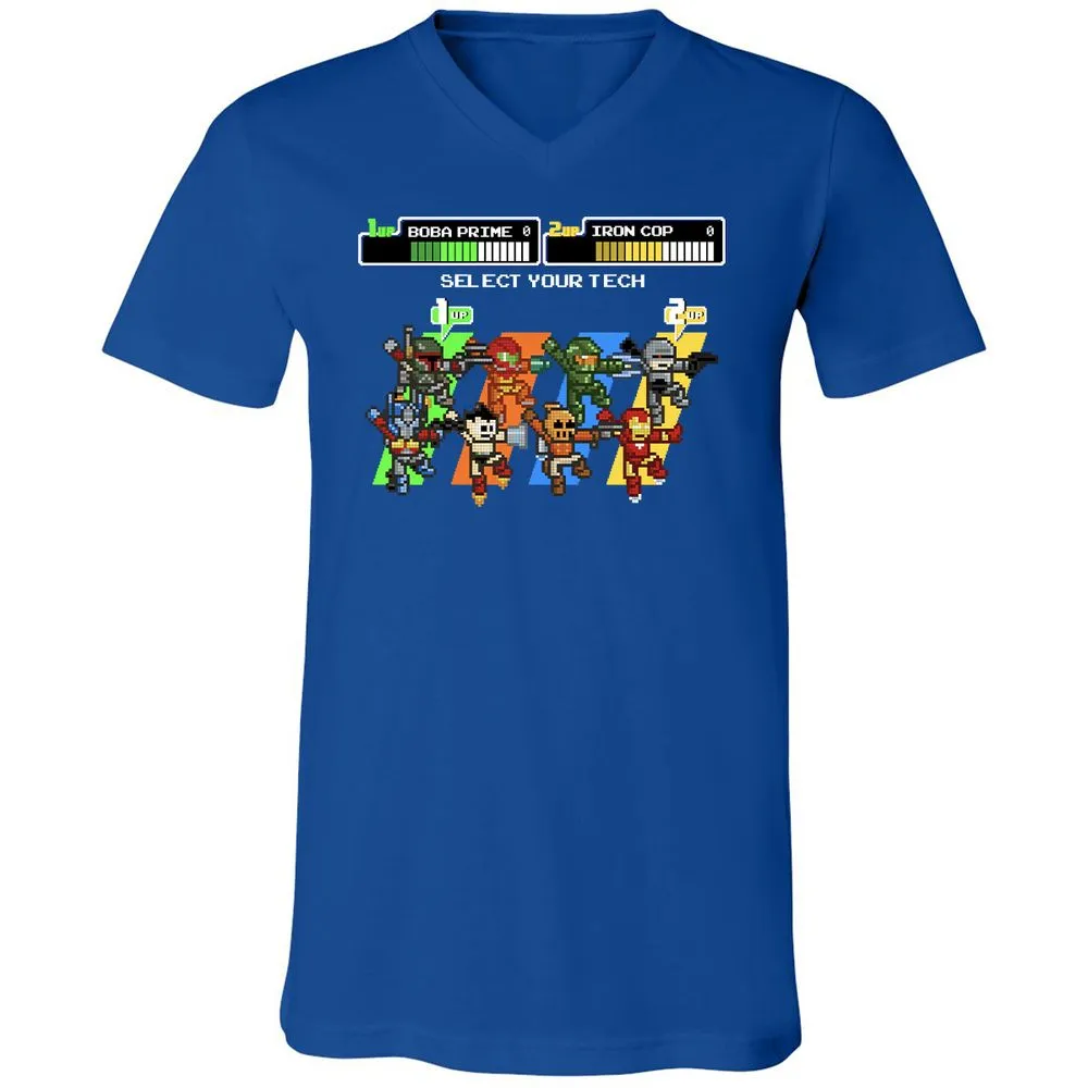 Unisex V-Neck T-Shirt - THQV8UVU - True Royal - 4