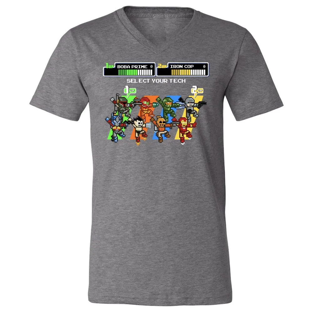Unisex V-Neck T-Shirt - THQV8UVU - Deep Heather - 13