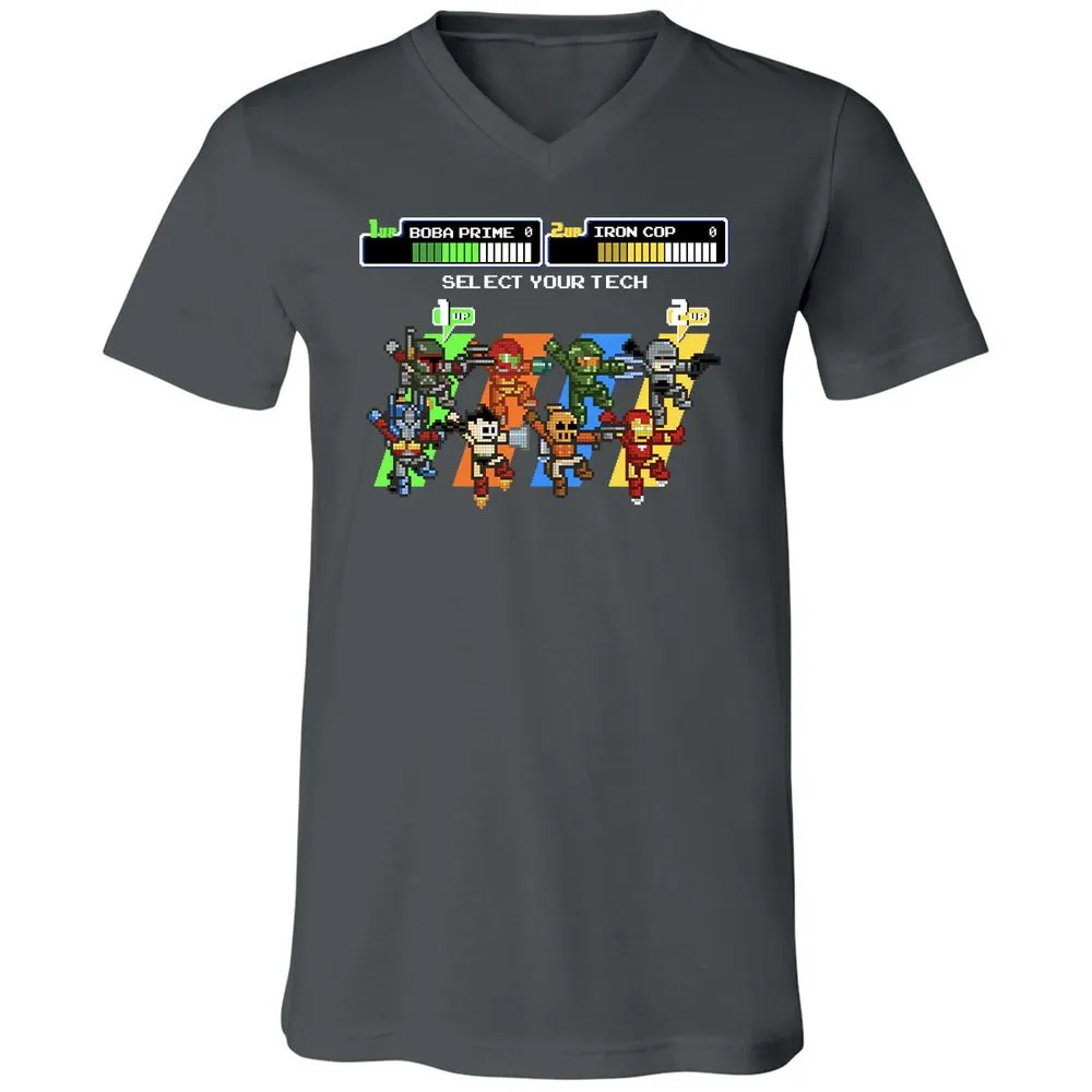 Unisex V-Neck T-Shirt - THQV8UVU - Asphalt - 12