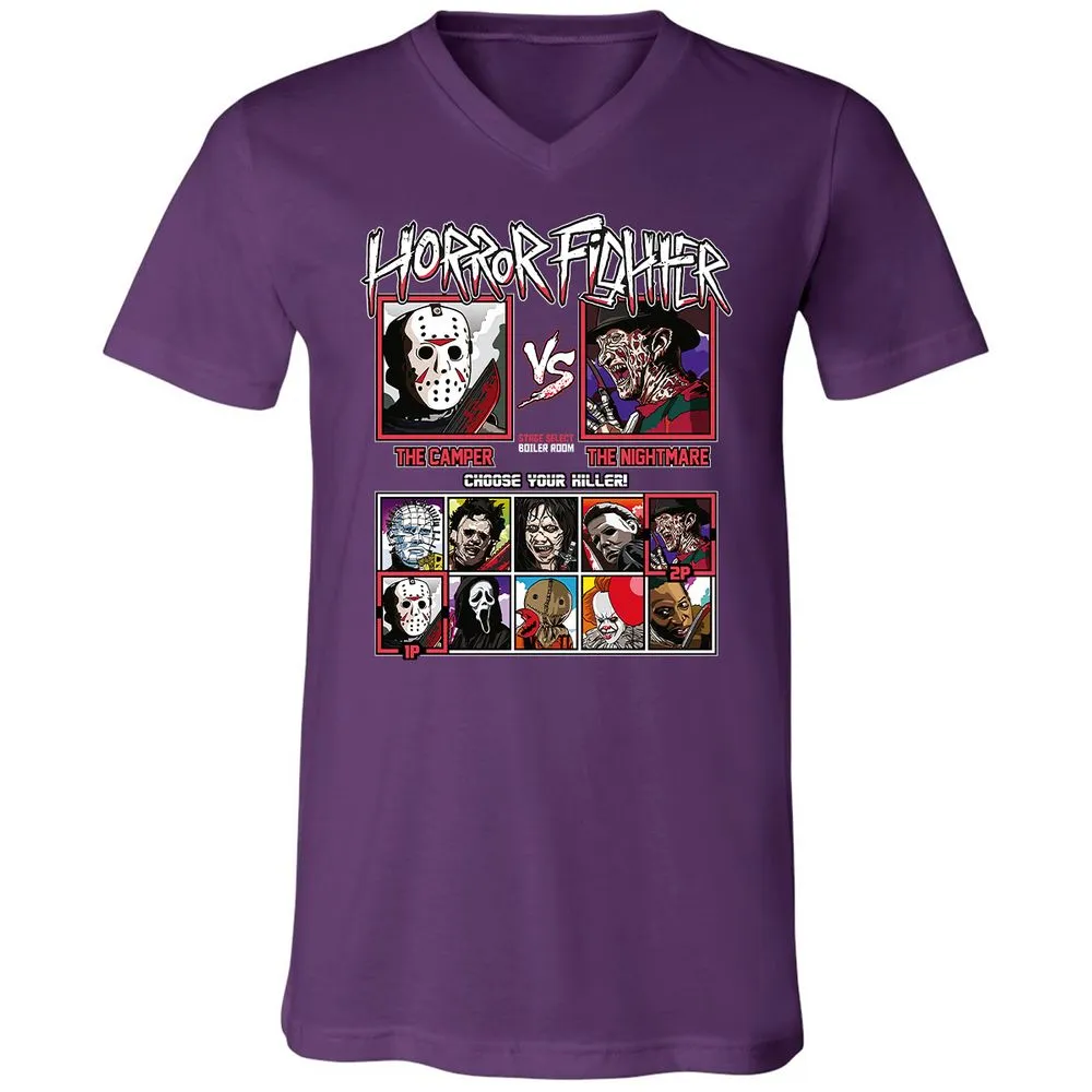 Unisex V-Neck T-Shirt - CALQGWQX - Team Purple - 9