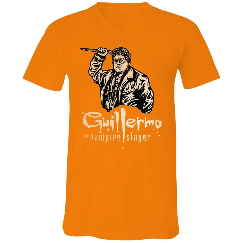 Unisex V-Neck T-Shirt - 8GD1ZBD8 - Orange - 11